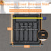 Adjustable Cutlery Drawer Organiser – Expandable Utensil Tray (Black)