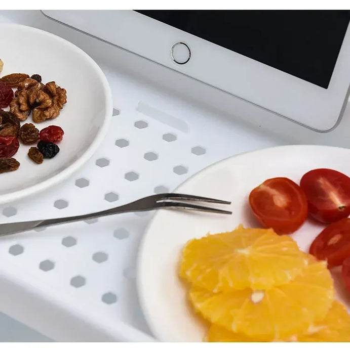 Extendable Bath Tray — Adjustable Bathtub Shelf, Towel & Book Holder (White or Black)