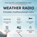 Disaster Prevention Emergency Flashlight Radio Solar Hand Crank Rechargeable Rechargeable Multifunctional LED Reading Light Radi
