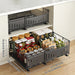 Telescopic Pull-Out Drawer Organiser — Adjustable 33–49cm for Cabinet & Cupboard