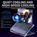 Q3 Six-Fan Adjustable Laptop Cooler — Silent Air-Cooled Stand for 10–17-inch Laptops