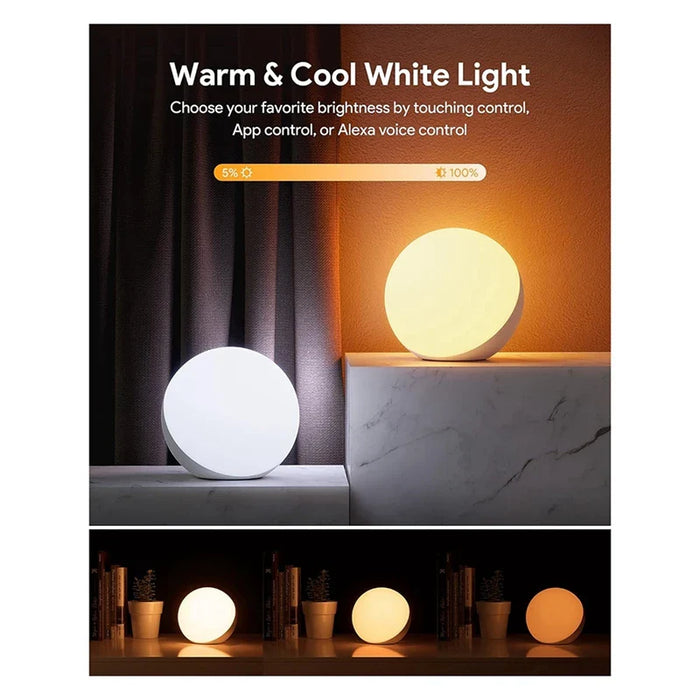 Smart Table Lamp Dimmable Desk Lamp - App/Voice Controlled, LED RGB, Colour Changing, Touch Lamp with UK Plug - Ideal for Modern Smart Homes and Tech Enthusiasts