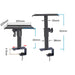 XP-07 Universal Height-Adjustable Speaker Stands (Pair) — 260–360mm, 360° Rotating Clamp Mount