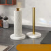 Marble Perforation‑Free Vertical Roll Paper Rack — Nail‑Free Floor Holder for Kitchen Wraps