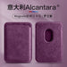 Real Italian Alcantara MagSafe Wallet Case for iPhone 12–16 (Built-in Card Holder)