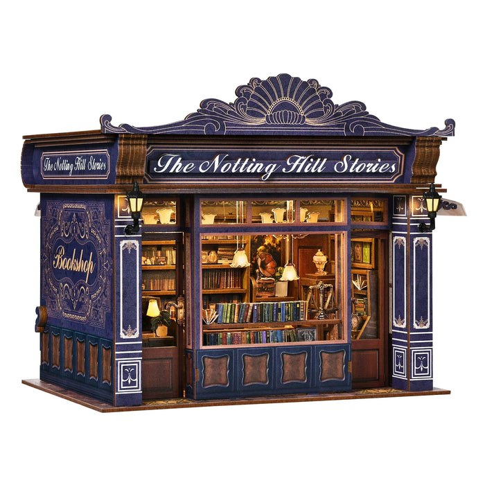 Notting Hill Book Nook 3D Wooden Puzzle DIY Bookstore Bookend Dollhouse Model