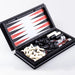25cm Foldable Magnetic 3-in-1 Game Board — Chess, Checkers & Backgammon