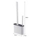 Wall-mounted Silicone Toilet Brush & Holder — Long Non-slip Handle, Ventilated Case, No-drill Fit