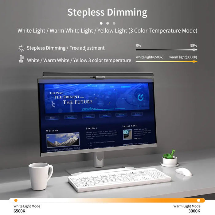 50cm Monitor Light Bar — USB Screen-Hanging Desk Lamp with Stepless Dimming