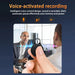 Mini Voice-Activated Digital Recorder — 8/16/32GB, 20h, Lanyard & Earphones