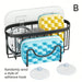 Multifunctional M‑Shaped Sponge Holder — Kitchen Sink Caddy Organizer, Rustproof Iron Sponge Caddy