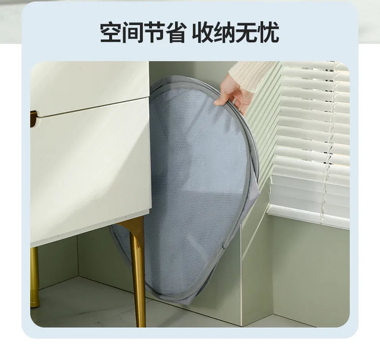 90 L Collapsible Laundry Basket – Pop‑Up Foldable Hamper with Reinforced Handles