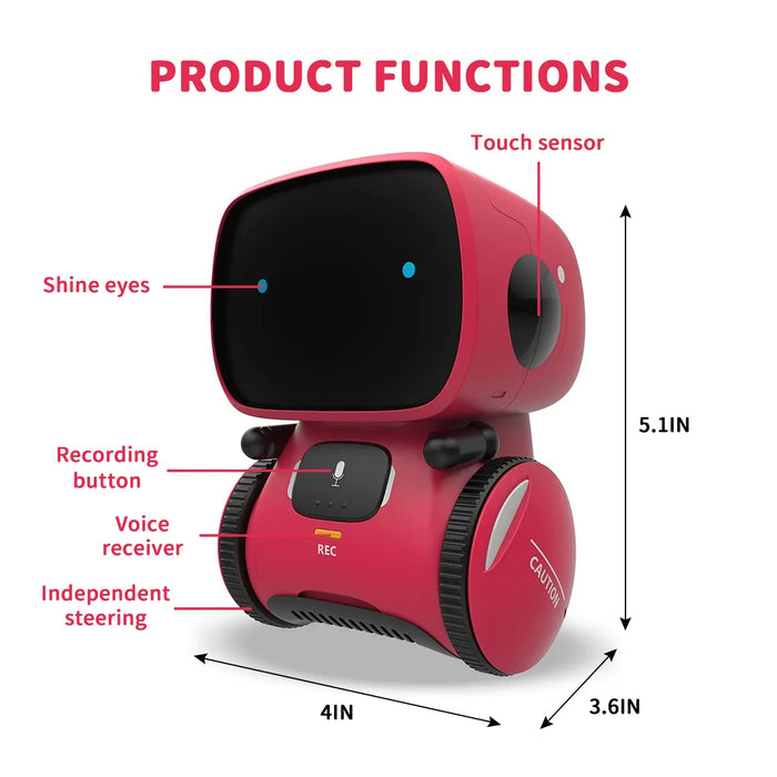 Interactive Robot Toys for Kids English Version Smart Talking Robot with Voice Controlled Touch Sensor Gift for kids Boys  Girls