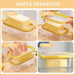 Airtight Butter Slicer & Keeper with Lid — Cutter and Fridge Storage Dish