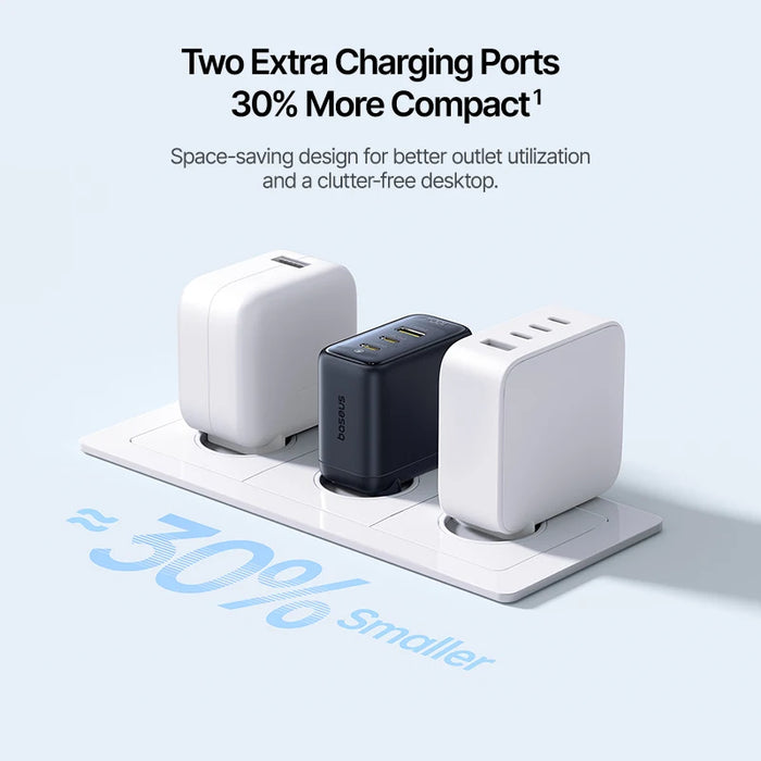 Baseus 100W GaN Fast Charger – 2 USB-C + USB-A, PD/QC/PPS