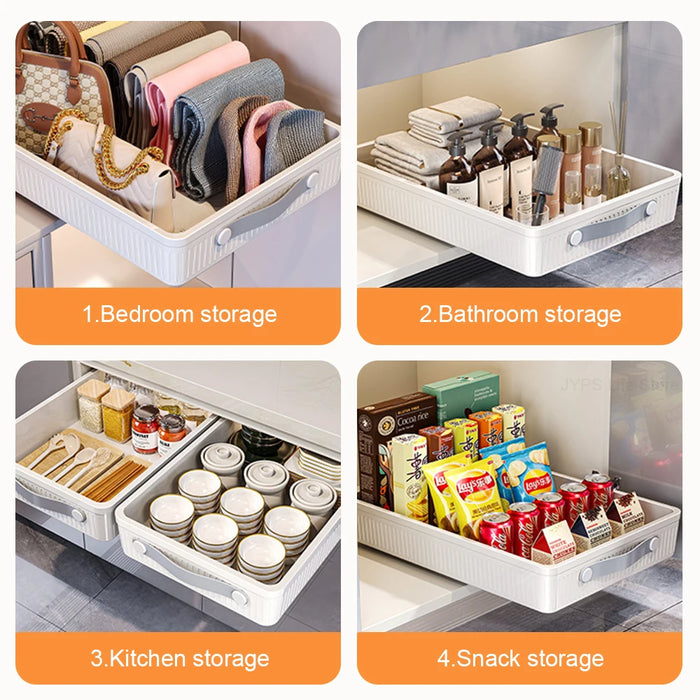 Pull-Out Sliding Cabinet Shelf — Kitchen & Pantry Storage Organiser (M/L)