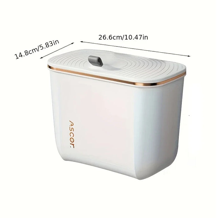 Hanging Bin for Cabinet Door with Lid — Wall-Mounted Kitchen & Bathroom Bin