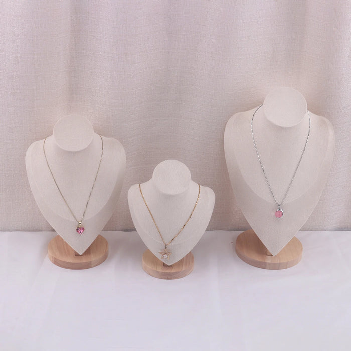 Velvet Necklace Display Bust – Pendant Organiser Stand (S/M/L)