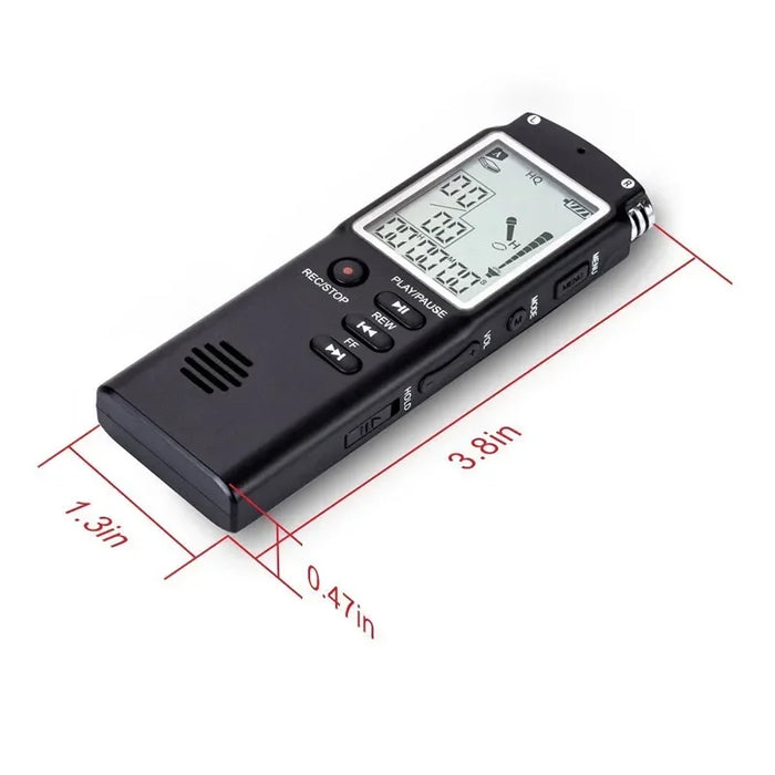 Professional USB Voice Recorder – 4/8/16/32/64GB, WAV/MP3, Noise Reduction, Up to 96h