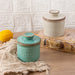 Kiln-turned Ceramic Butter Dish with Lid — Round Countertop Storage