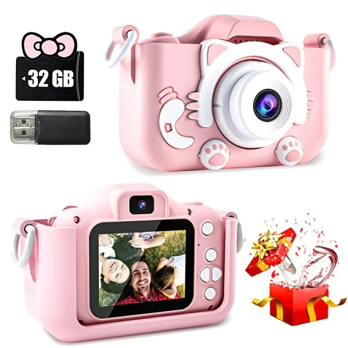Mini Camera Kids Camera Toys For Boys/Girls, Kids Digital Camera For Toddler With Video, with 32GB SD Card, Best Birthday Gifts