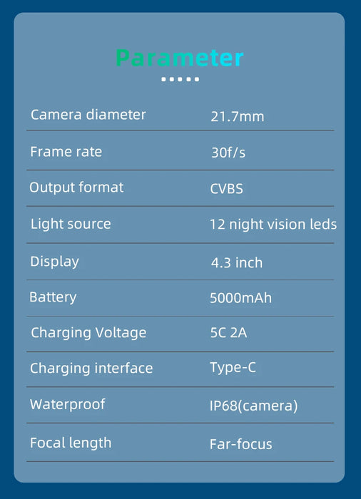 220° Underwater Fishing Camera — Handheld 4.3in LCD, 1080P Live View with Night Vision