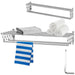 Stainless Steel Wall-Mounted Retractable Clothes Drying Rack — Accordion Design