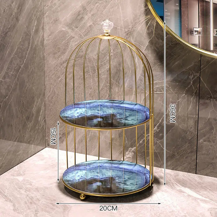 Metal Makeup Organiser – Multi-Shelf Cosmetic Storage for Vanity & Bathroom