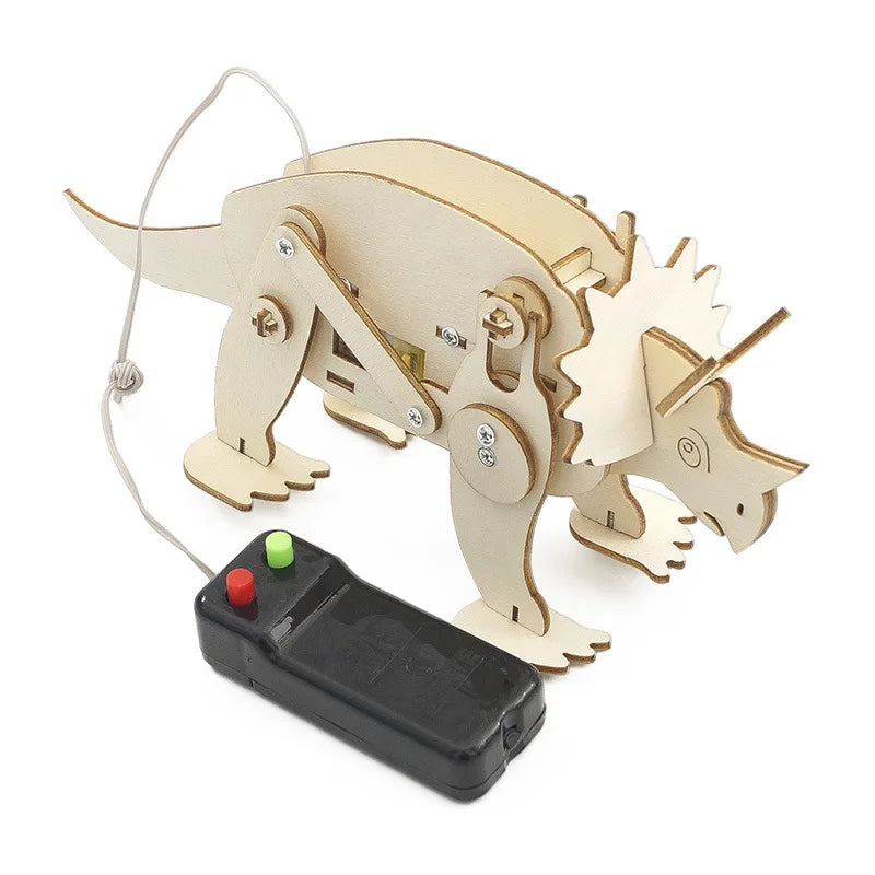 Wooden Dinosaur STEM Model Kit – choose 1 or 4 pcs (T‑Rex, Triceratops, Pterosaur, Brachiosaurus)