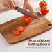 Acacia Wood Chopping & Charcuterie Board — Decorative Wooden Serving Board