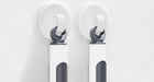 Wall‑Mounted Refillable Spray Toilet Brush — 40cm Handle, TPR Silicone, White