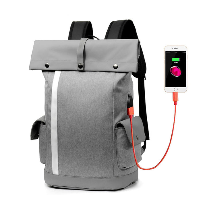 Laptop Bag Multifunction - USB Charging Port, School & Travel Backpack, Water Resistant Nylon - Casual Daypack for Students & Commuters