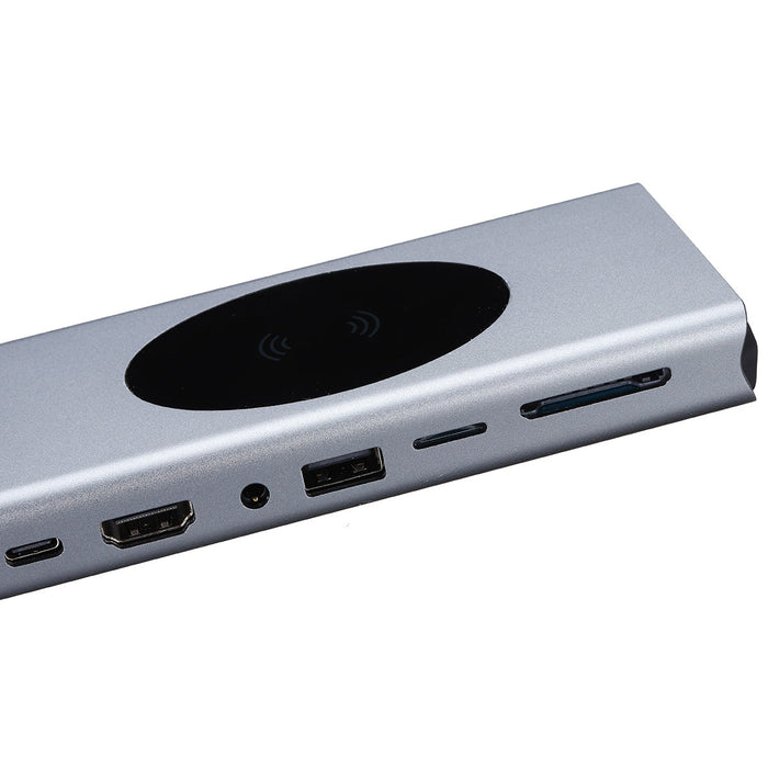 Type-C 15-in-1 Docking Station - USB 3.0 Hub with Dual HDMI Ports - Ideal for Multi-Display Setups & Streamlining Workspaces