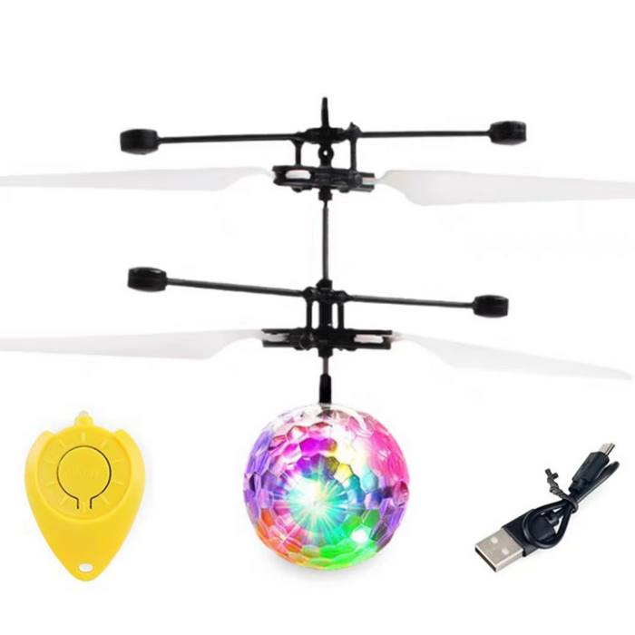 Mini Gesture Sensing Helicopter - Levitation Flying LED Light Crystal Ball RC Kids Toys - Perfect Gift for Children's Entertainment and Fun