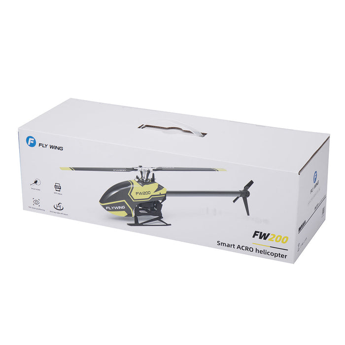 FLY WING FW200 - 6CH 3D Acrobatic GPS RC Helicopter with Altitude Hold & One-Key Return - BNF with H1 V2 Flight Control System for Easy App Adjustments