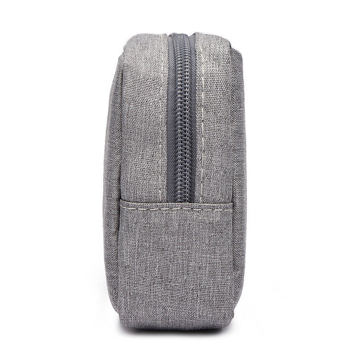Oxford Cloth Storage Bag - Three-Layer Portable Digital Organizer for Phones, Headphones, Power Banks, Laptop Accessories - Ideal Handbag for Tech Enthusiasts