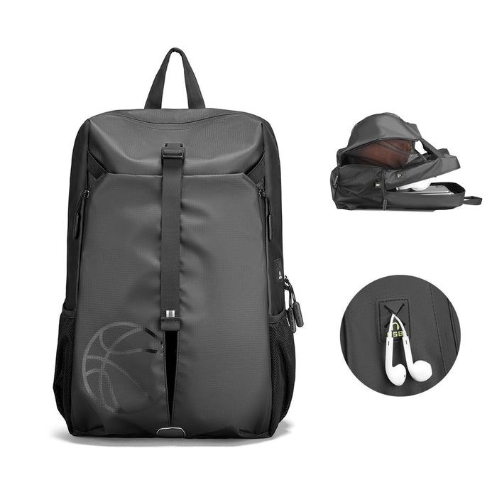 Mark Ryden MR-9351 - Basketball Backpack & Laptop Bag with Water Repellent Cloth, Sport Fitness Design, and Headphone Port - Ideal for Athletes, Students, and Professionals on the Go