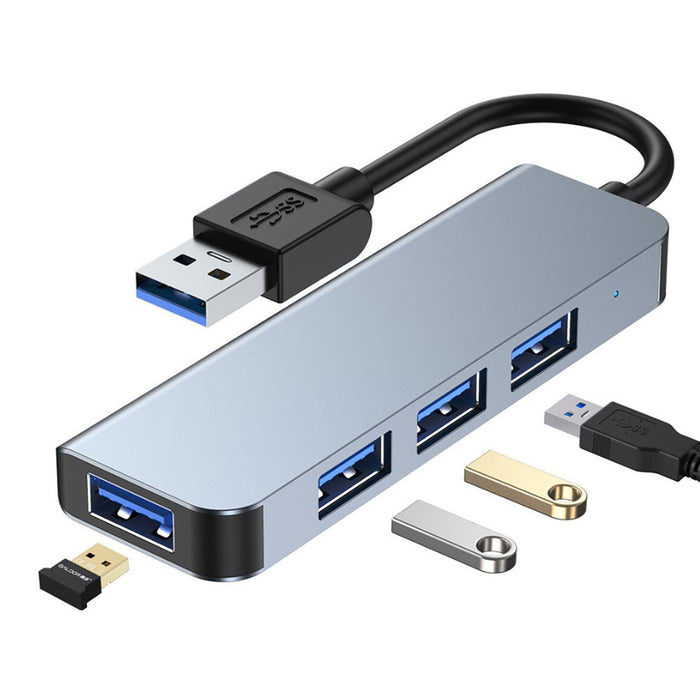 Mechzone BYL-2013U - 4-in-1 USB 3.0 Hub Docking Station & Adapter, USB 2.0 & 3.0 Compatibility - Ideal for PC, Laptop, Matebook, HUAWEI, XIAOMI, MacBook Pro Users