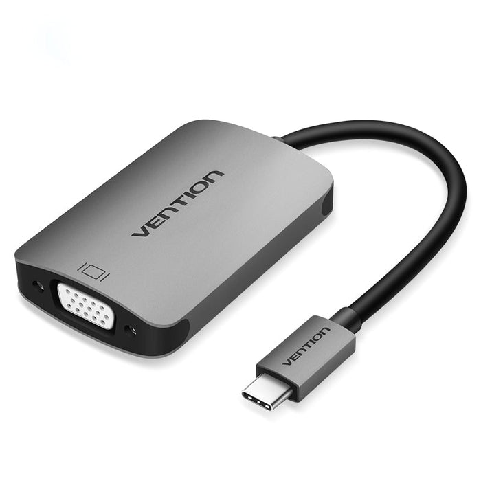 Vention CGKHA USB-C Hub - Type-C to HDMI 4K 1080P 60Hz Adapter & VGA Converter - Ideal for TV Projectors and Hub Connections