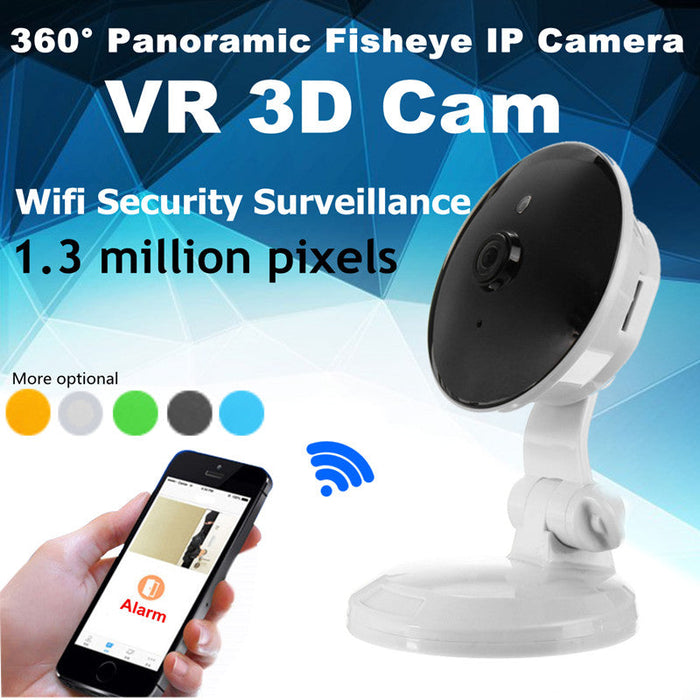 VR 360° 3D - Panoramic 960P Fisheye IP Camera, Wifi 1.3MP, Home Security Surveillance, Two Way Talk Audio - Perfect for monitoring your property and communicating with loved ones