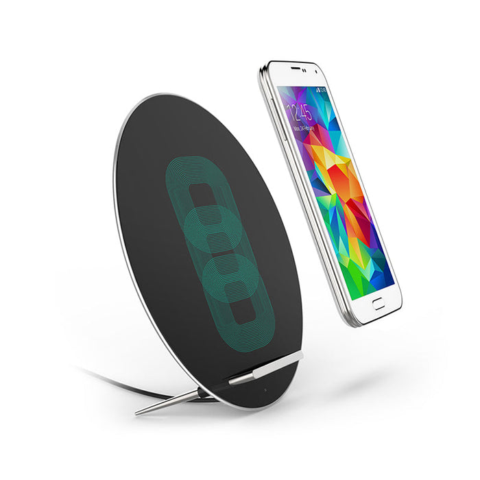 10W Ultra-Slim QI Charger - Fashion Design Wireless Charging Pad for iPhone X, 8/8 Plus & Samsung S8, S7, S6 - Compatible with Qi-Enabled Devices