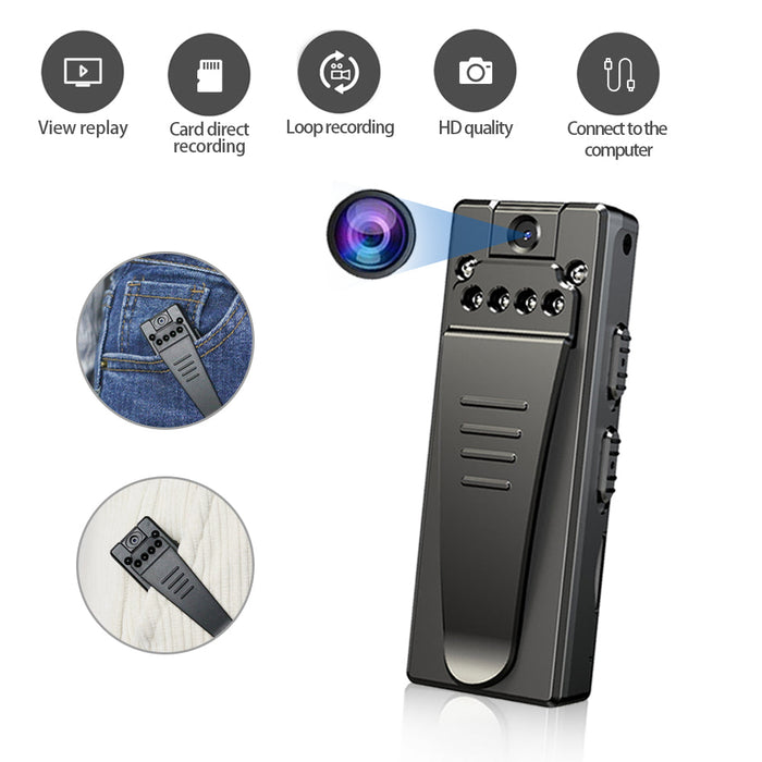 Z8 Mini HD Camera - 1080P Back Clip Night Vision Micro USB Camera, Small and Portable - Ideal for Discreet Surveillance and Recording