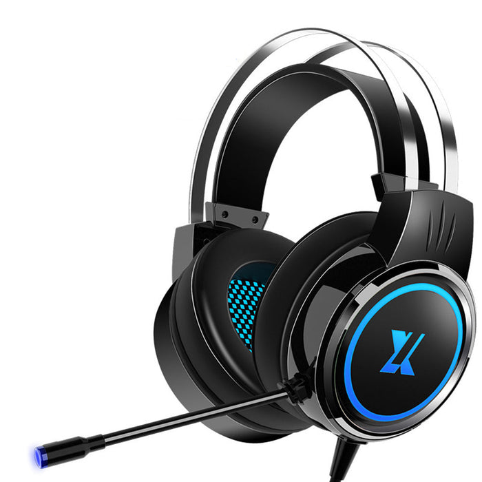 Heir Audio X8 Gaming Headset - 7.1 Channel, 50mm Unit, RGB Colorful Lights, 4D Surround Sound, 360° Noise Reduction Mic - Comfortable Ergonomic Design for Gamers & Immersive Audio Experience