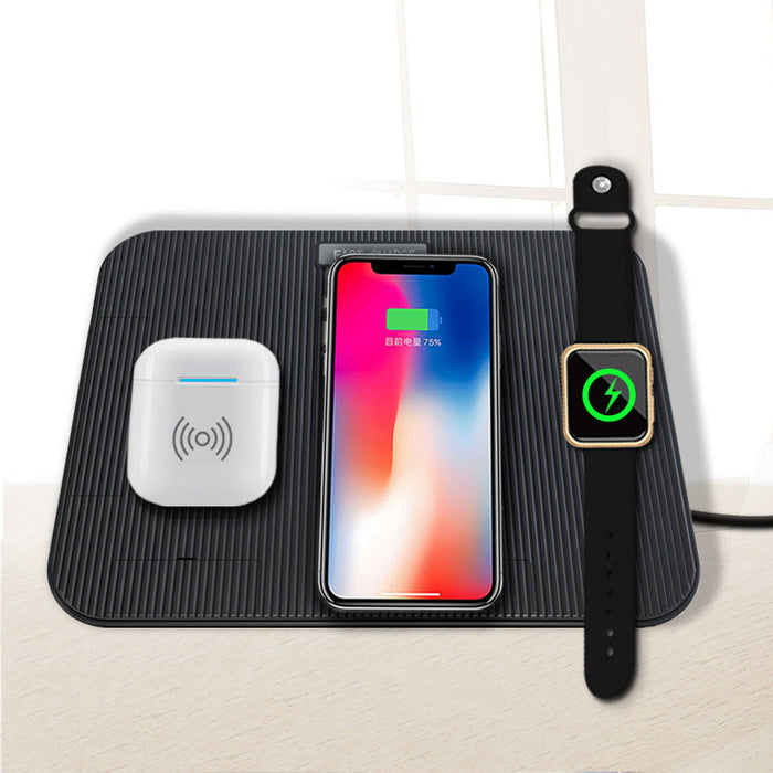 Bakeey 10W 7.5W 4-in-1 - Foldable Wireless Charging Dock Station Stand for Mobile Phones - Ideal for Multiple Devices and Easy Storage
