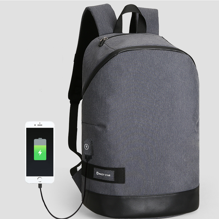 Mazzy Star MS_210 - 15.6 Inch Anti-Theft Laptop Backpack with USB Charging - Men's Business Casual Travel Shoulder Bag