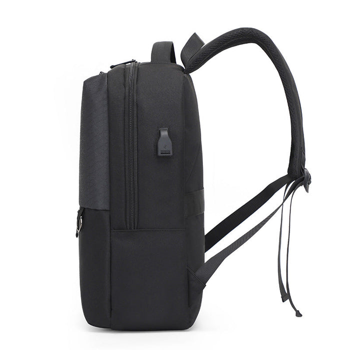 15.6inch Business Laptop Bag - Waterproof Shoulder Backpack with USB Charging Port, Tablet and Book Storage - Ideal for Professionals and Students