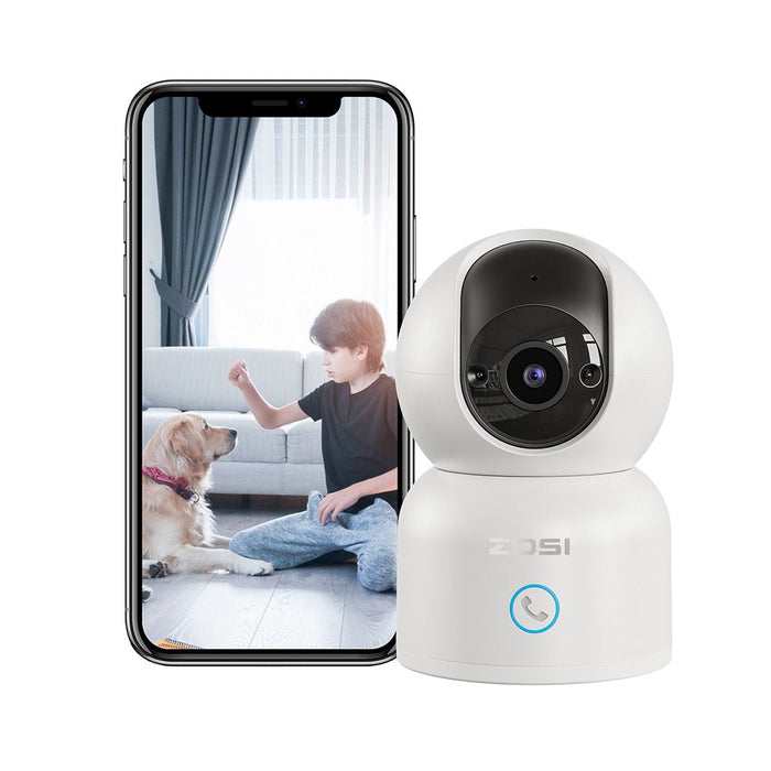 ZOSI Dual Band 2.4G/5G WiFi HD Surveillance Camera - 3MP Indoor Security Cam with Intelligent Tracking & 10M Night Vision - Perfect for Home Monitoring and Safety