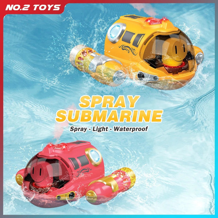 Mini RC Speedboat - 2.4G Submarine with Spray Light & Waterproof Rechargeable Features - Ideal Electric Remote Control Water Toy Gift for Children