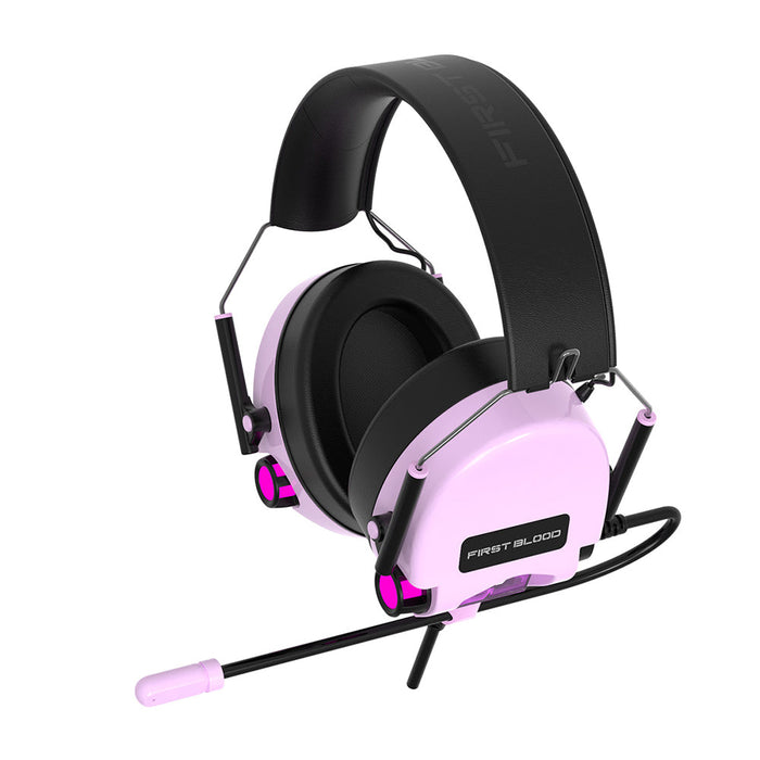 FirstBlood H10 Gaming Headset - Foldable Headphone with Virtual 7.1, One-way Noise Reduction Microphone, Colorful Light - Perfect for PC and Laptop Gamers