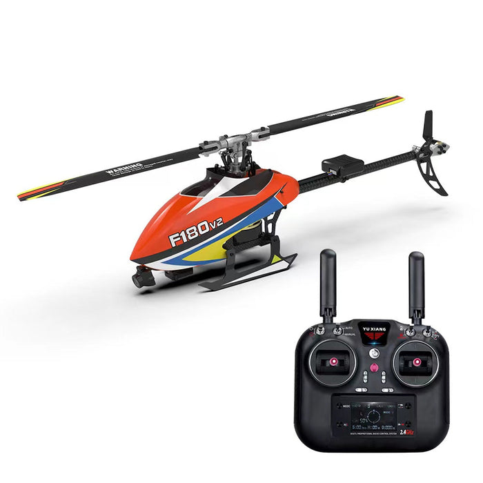 YXZNRC F180 V2 - 6CH 6-Axis Gyro GPS + Optical Flow Localization, 5.8G FPV Camera, Dual Brushless Direct Drive Motor - Flybarless RTF RC Helicopter for Enthusiasts